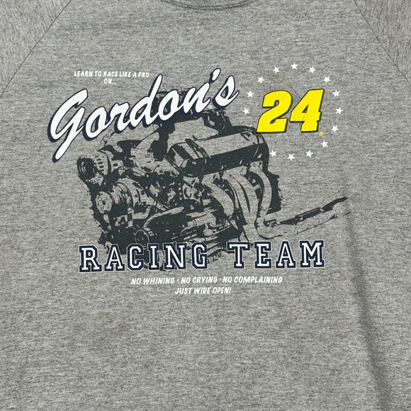 Chase Authentics Jeff Gordon 24 Racing Team Layered Long Sleeve Gray Navy Shirt - Picture 3 of 10